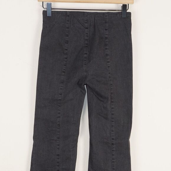 Free People We The Free Pull On Flare Black Jeans Womens Sz 24 - Picture 4 of 10